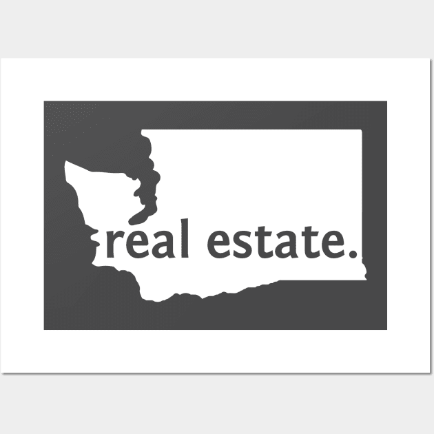 Washington State Real Estate T-Shirt Wall Art by Proven By Ruben